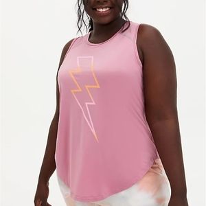 BLUSH PINK BOLT WICKING ACTIVE TECH TANK